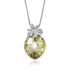 Elegants un mirdzošs kulons ar Swarovski kristāliem un kēdīti 45cm